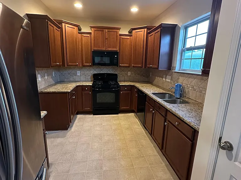 Kitchen with granite counter tops