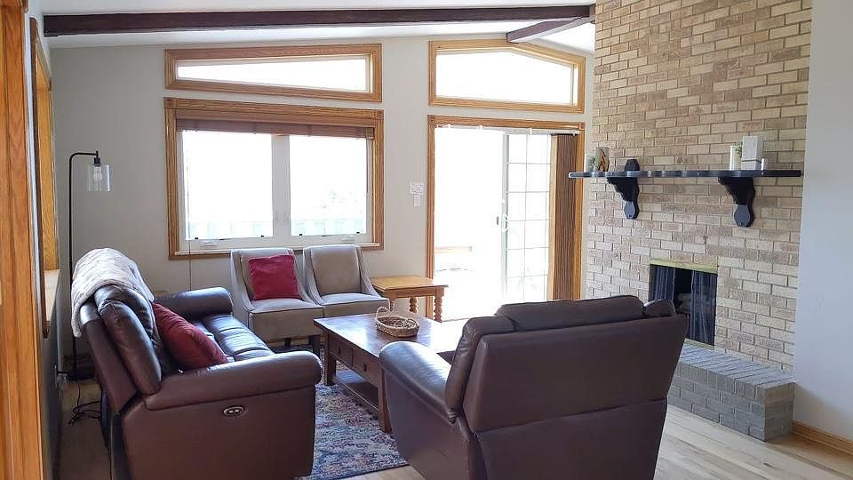 Wood burning fireplace