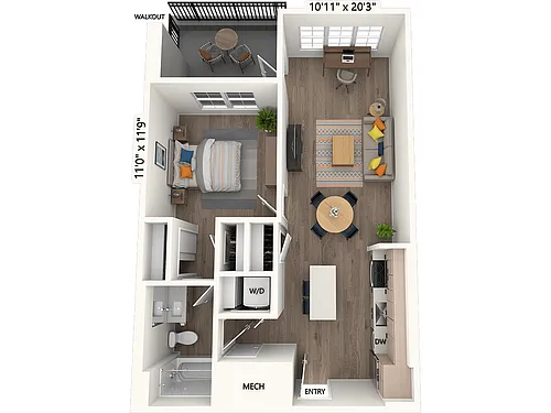 Floor plan AM15.1-M-Scheme III-walkout