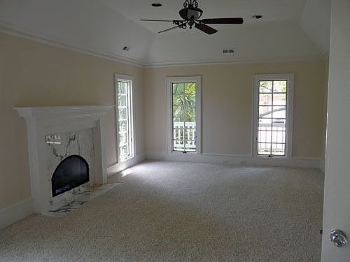 Master suite with gas fireplace