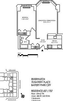 1st image of 70 Battery Pl APT 607