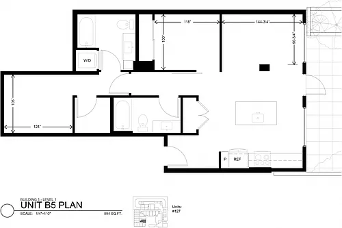 Floor plan Urban 2 Bedroom 2 Bath