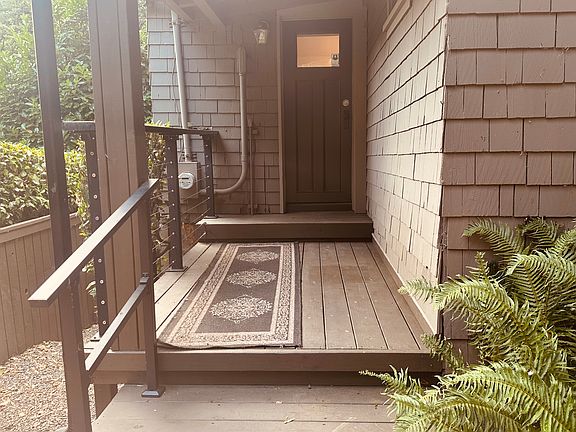 New side porch perfect for early morning coffee