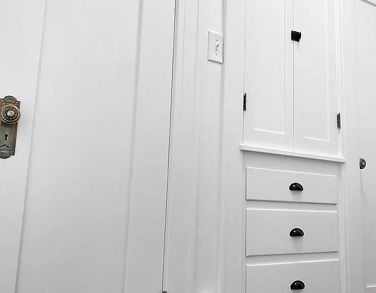 Hallway built-in storage + closet