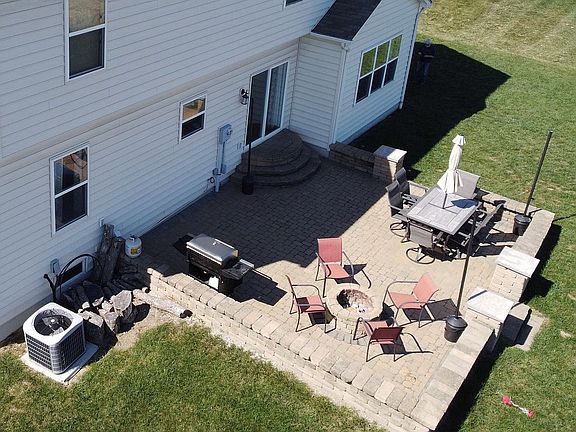 Neutral-Colored Paver Patio