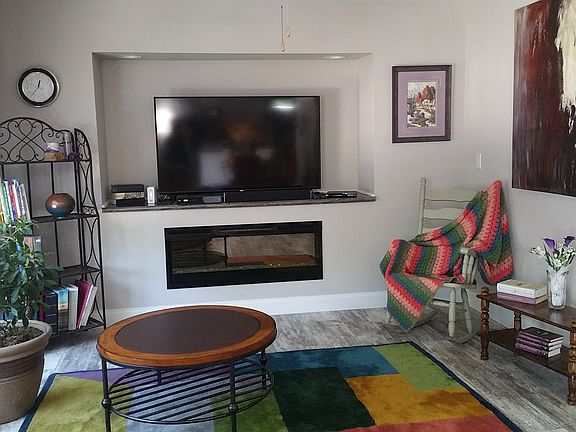 Family room with fireplace