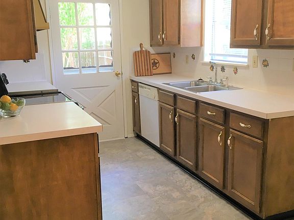 Kitchen has a window over the sink
