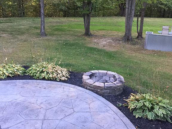 Stamped Patio and Fire Pit