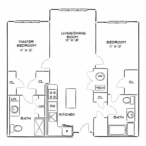 Floor plan Design 2B - W