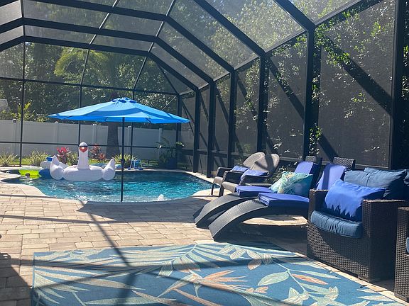 Screened in lanai with saltwater pool