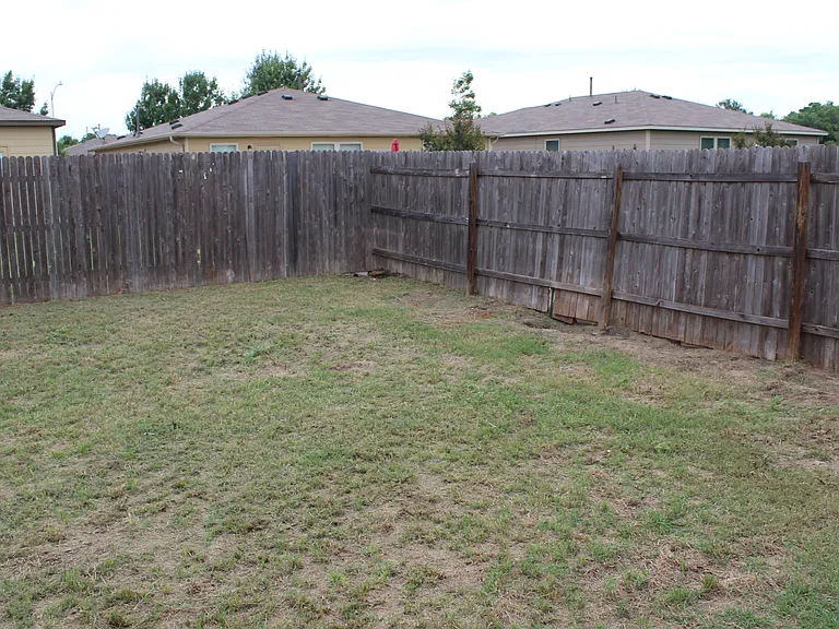 Fenced in back yard