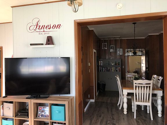 Living room and dining room