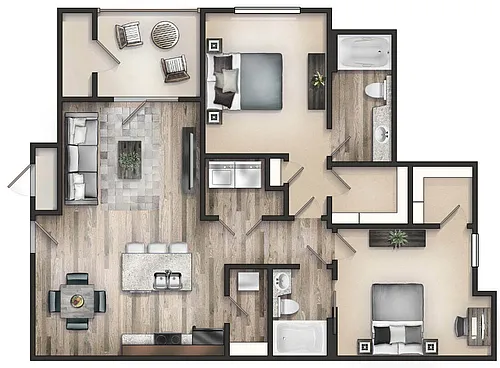 Floor plan The Vista with Patio