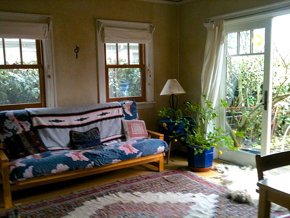 french doors to back yard