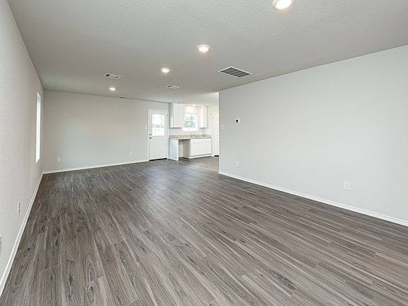 Family Room to Dining Area and Kitchen