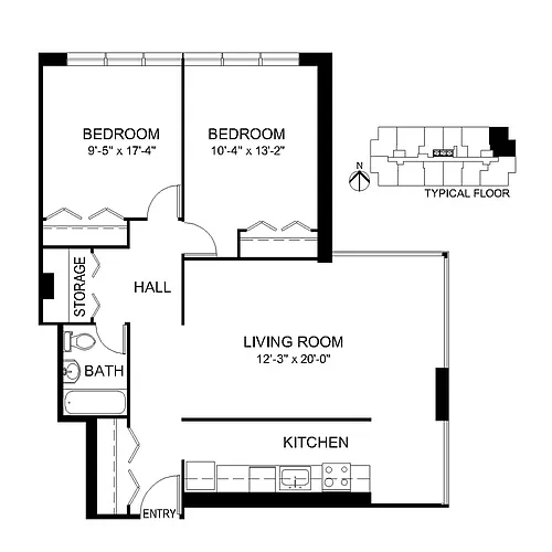 Floor plan 2 Bedroom