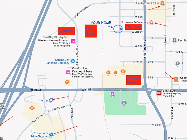 map of what is near by.