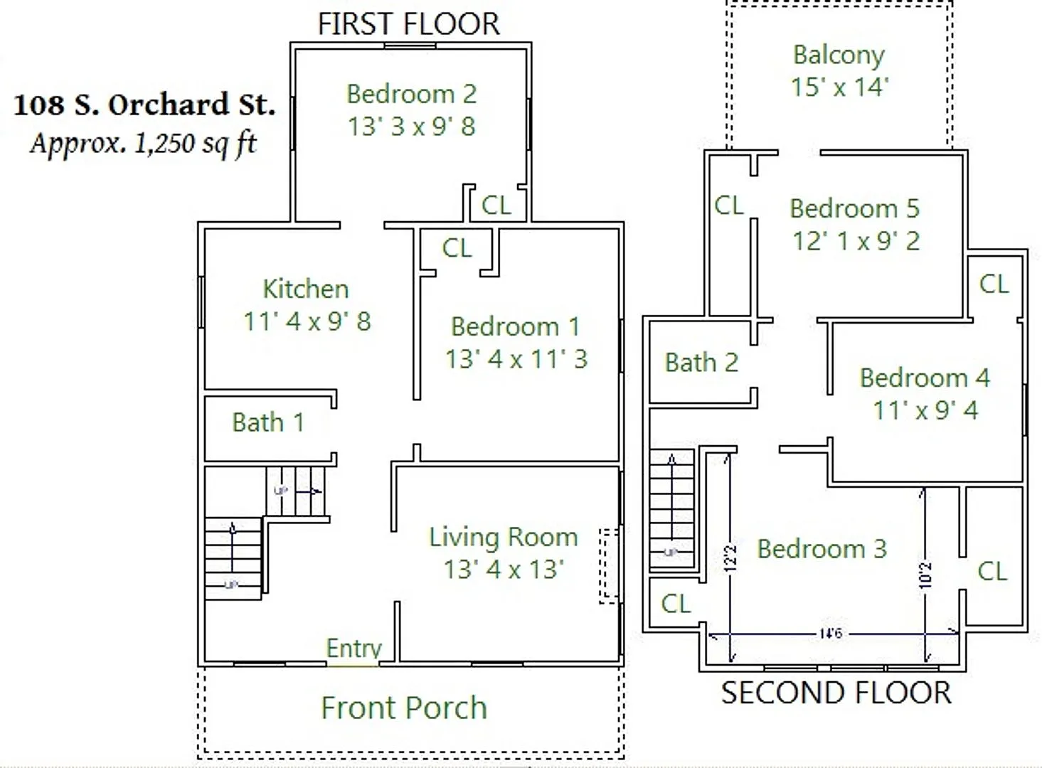 108 S. Orchard St. (5 BR) - Tallard Apartments — Photo 2