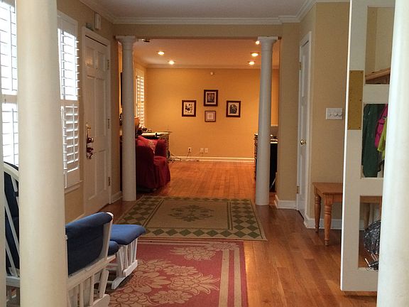 Foyer, front door on left