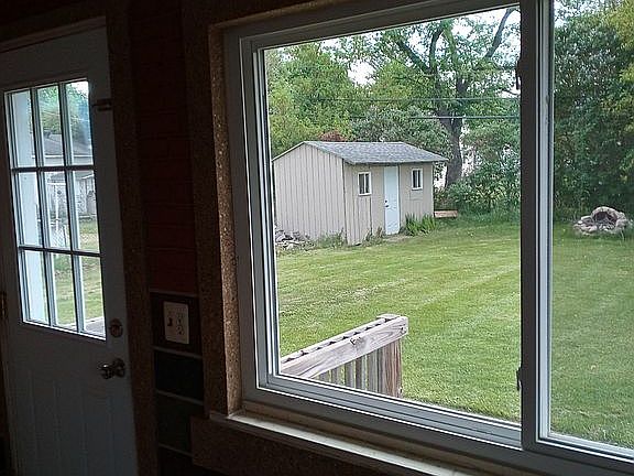kitchen view of shed
