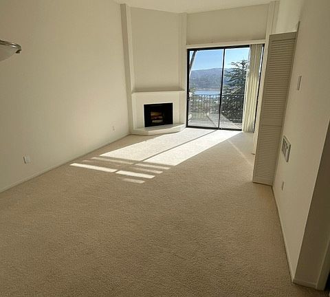 Living room with fireplace
