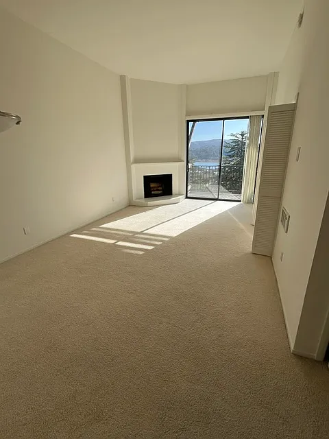 Living room with fireplace