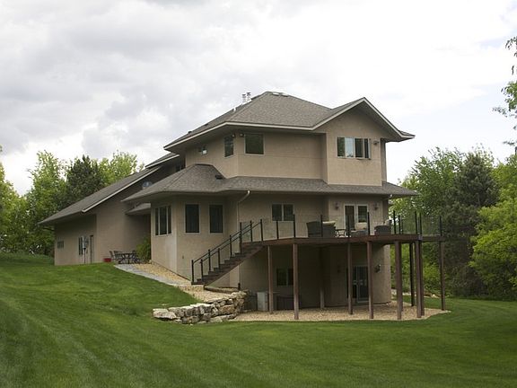 View From Back Yard : IPE Decking with glass and aluminum handrail to take advantage of the view