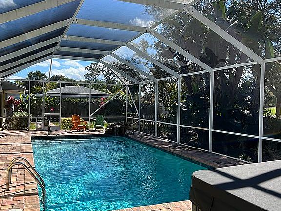 Pool and waterfall