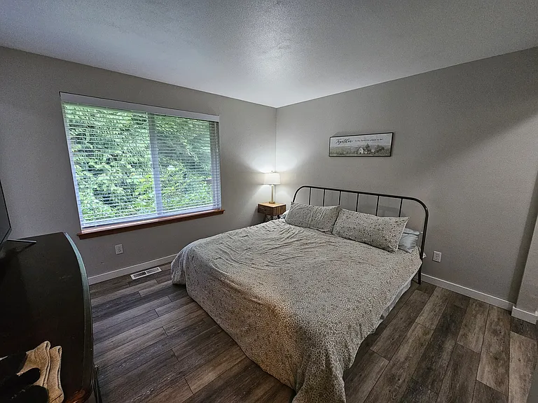 Primary Bedroom (shown with King size bed)