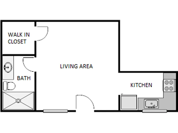 Floor plan Studio: Type A