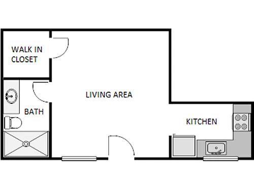 Floor plan Studio: Type A
