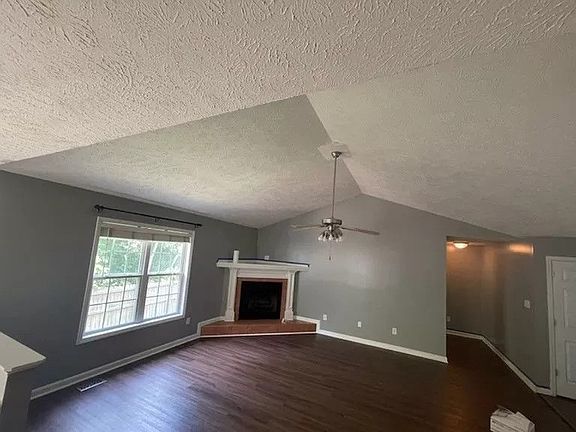 Living room with fireplace