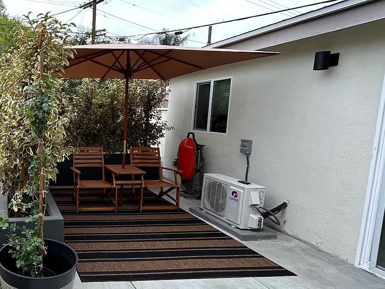 Private patio area