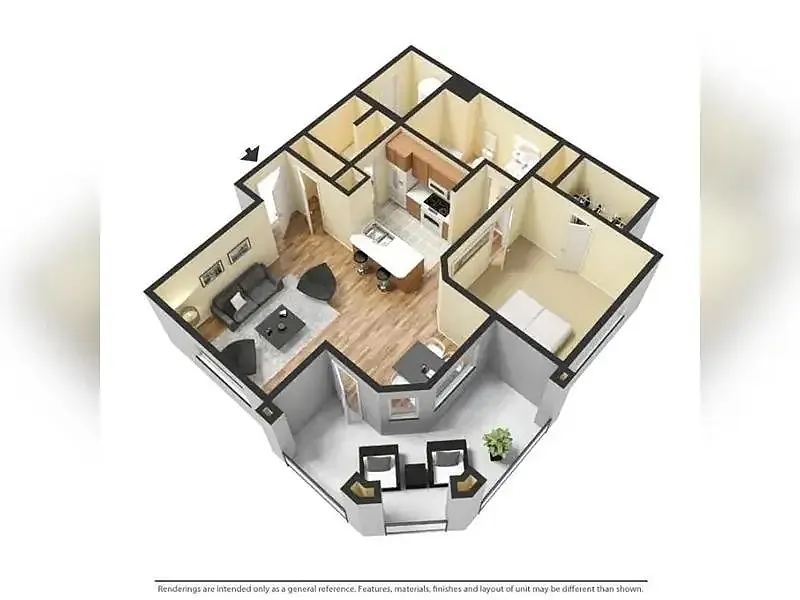 Floor plan 1X1-779