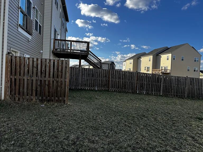 Spacious backyard