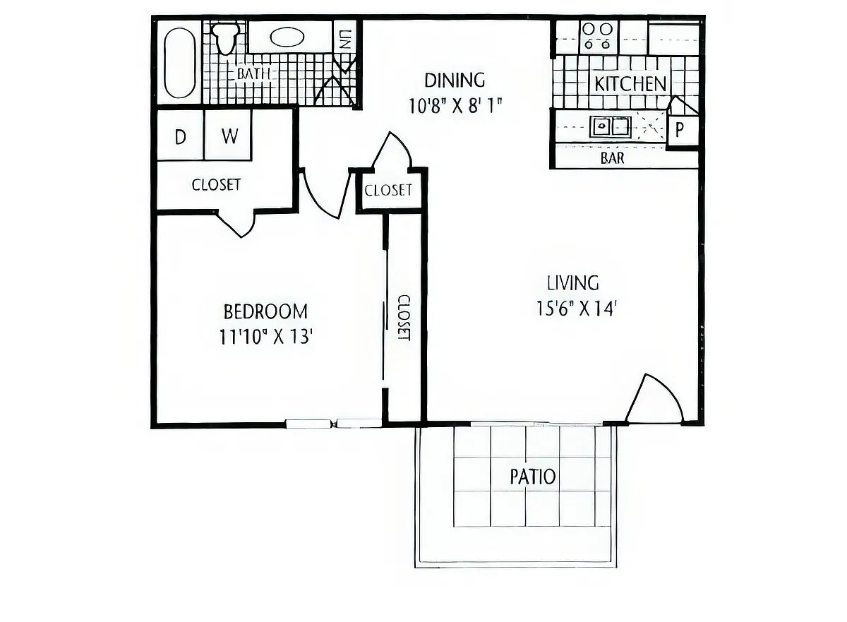 Floor plan 1X1 Flat