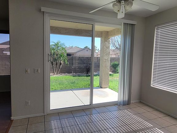 Patio door to backyard