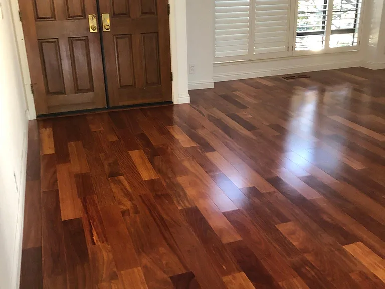front door and living room