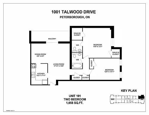Floor plan 2 Bedroom 2 Bed 1.5 Bath