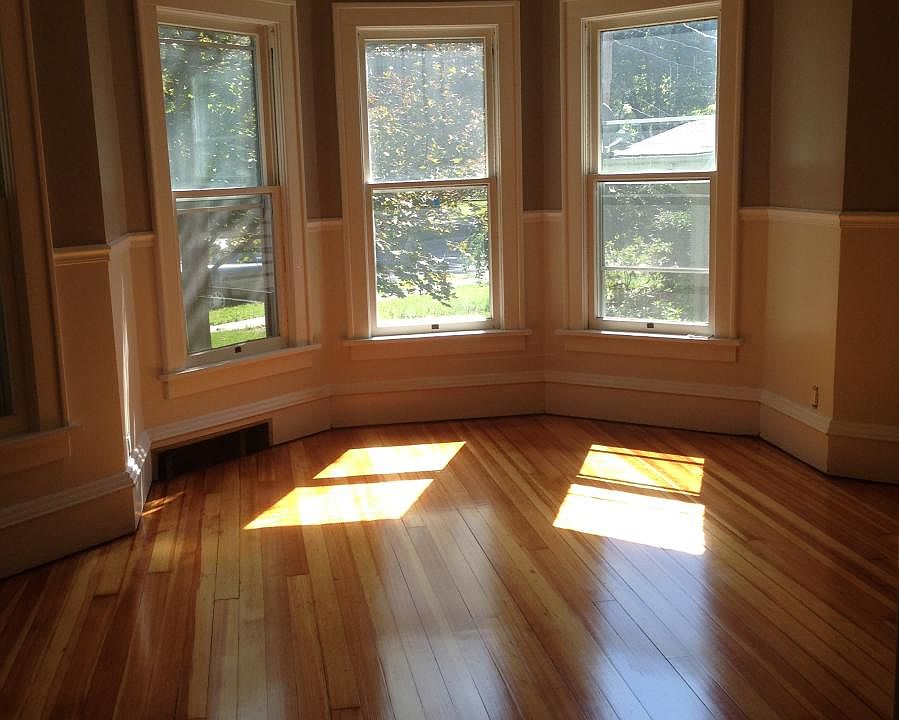 Bay window in living room