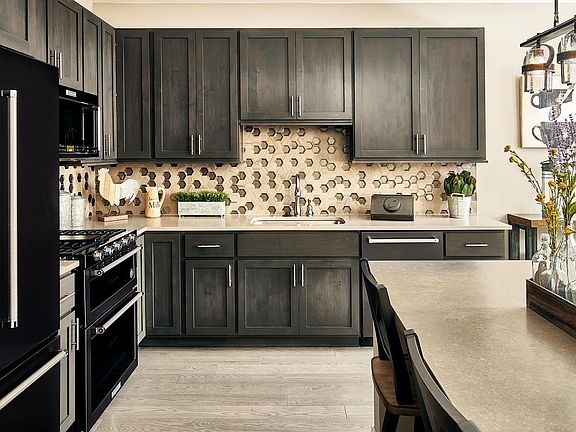 Large L shaped kitchen with KitchenAid stainless steel appliances or upgrade to black stainless ste