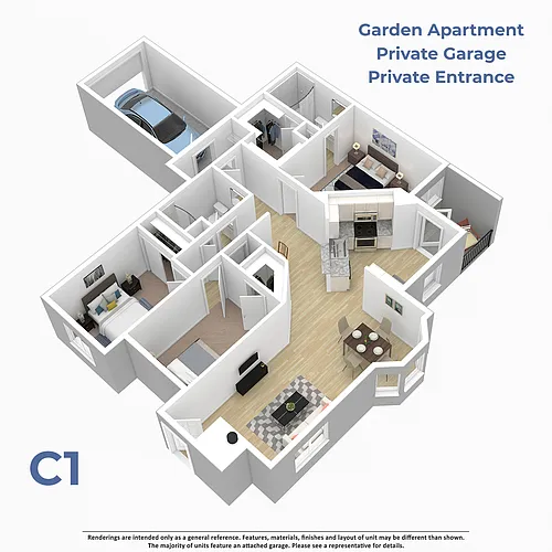 Floor plan C1 w/attached garage