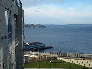 Sound and West Seattle from balcony