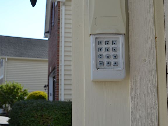 Key pad for easy access to home.