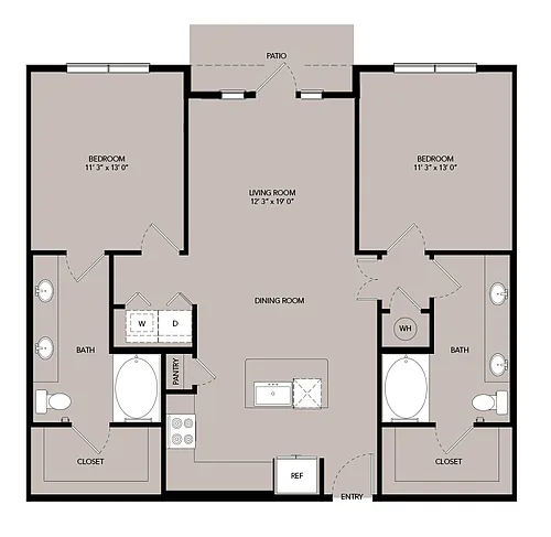 Floor plan B1-1117sf-B11.8