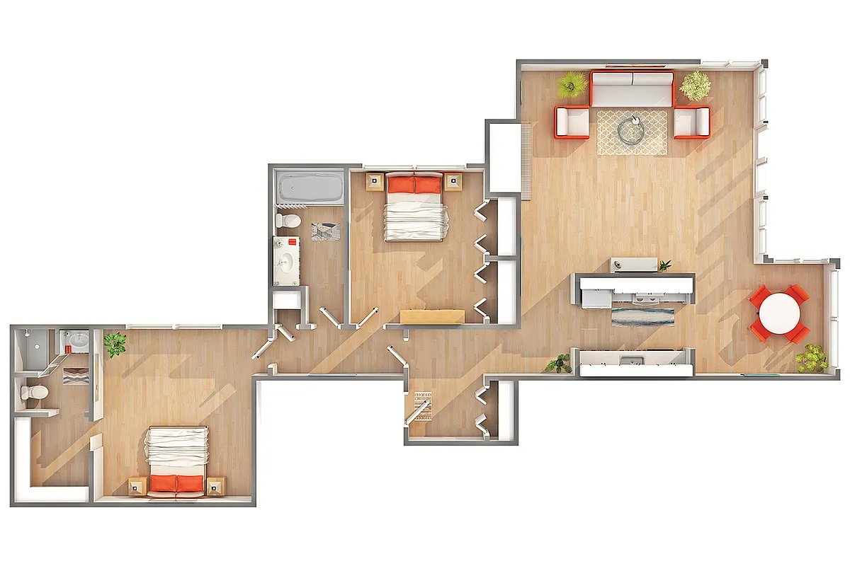 Floor plan West - B5