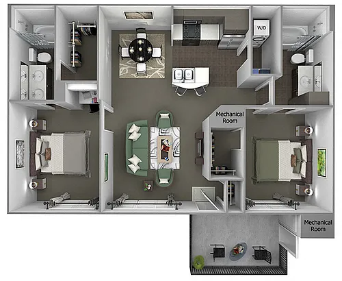 Floor plan B2 (Sage)
