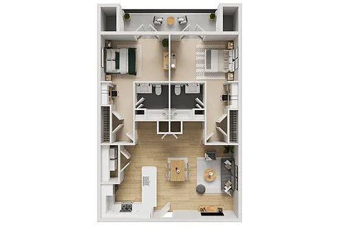 Floor plan HUB2x2S2
