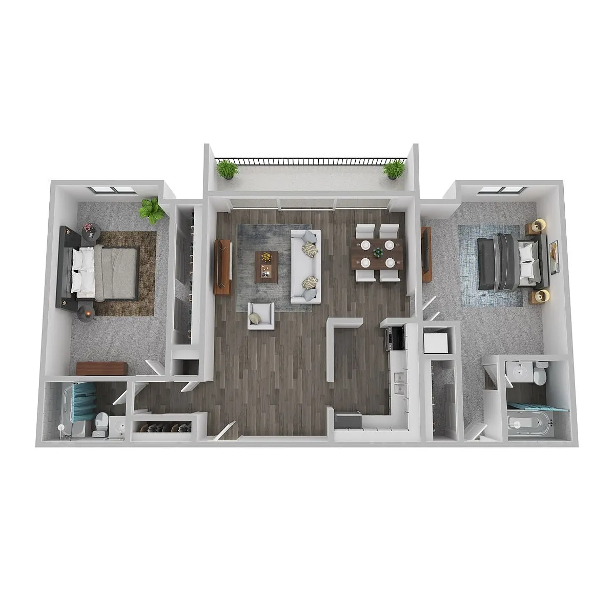 Floor plan 2 Bedroom 2 Bath