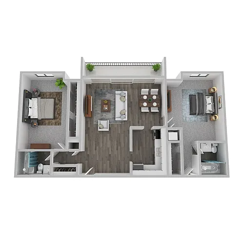 Floor plan 2 Bedroom 2 Bath